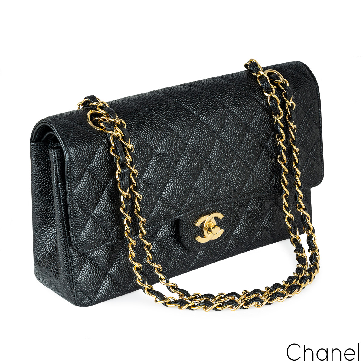 CHANEL, Bags, Authentic Chanel Receipt 2a Caviar Gold Double Flap Classic  Flap Gray Grey Bnib